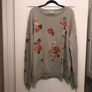 Wildfox Rose Collage barefoot sweater size s